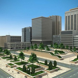 max city cityscape scene buildings