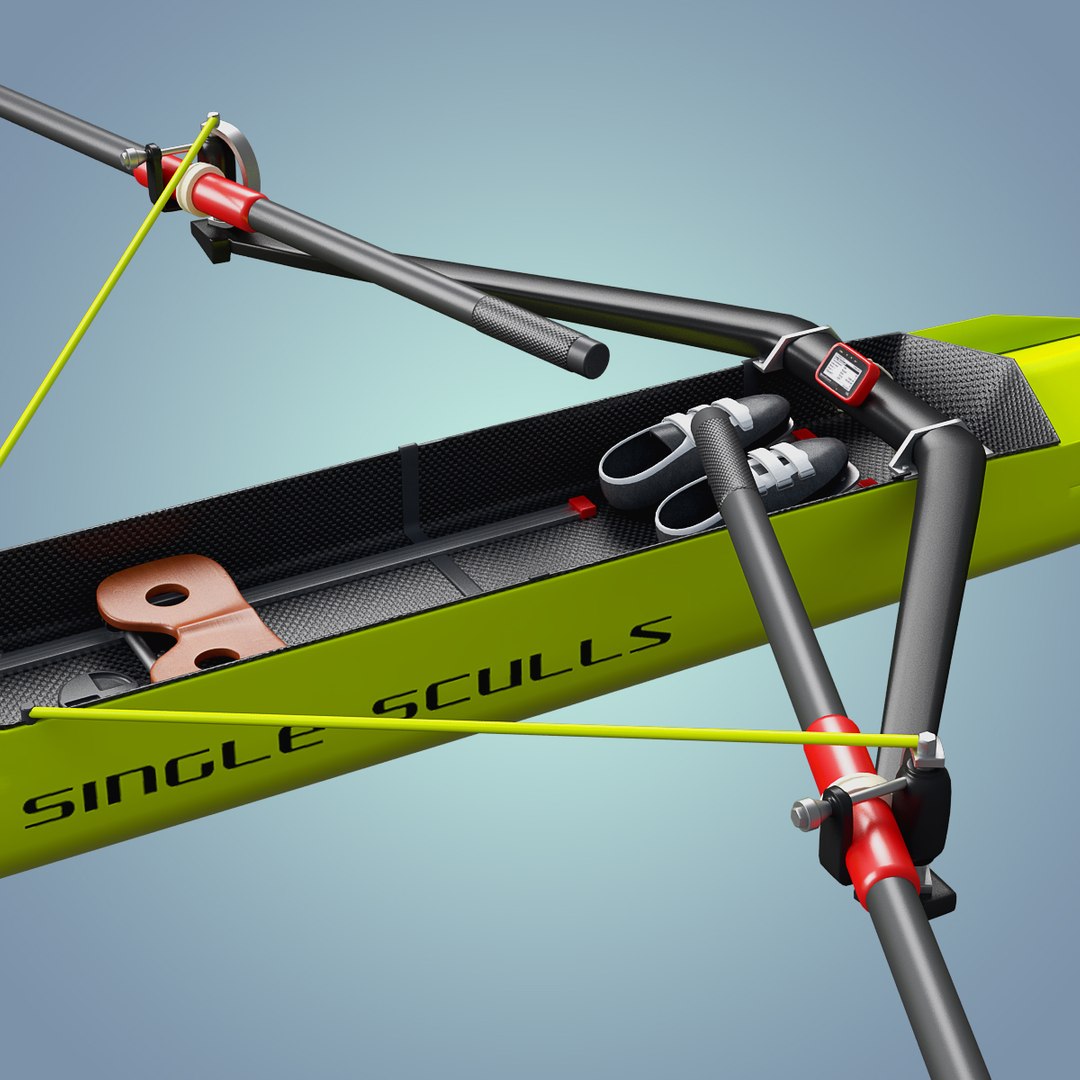 Single Rowing Sculls C4d