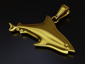 3D Shark pendant model