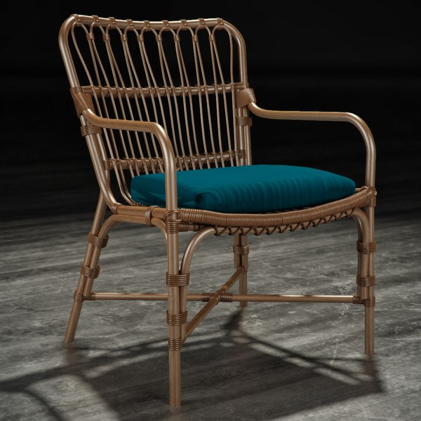 Palecek retro online rattan chair
