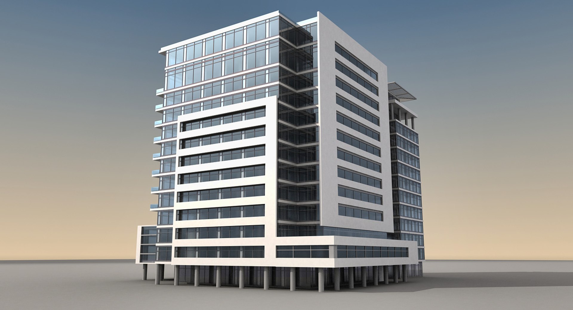 modern building 3d model