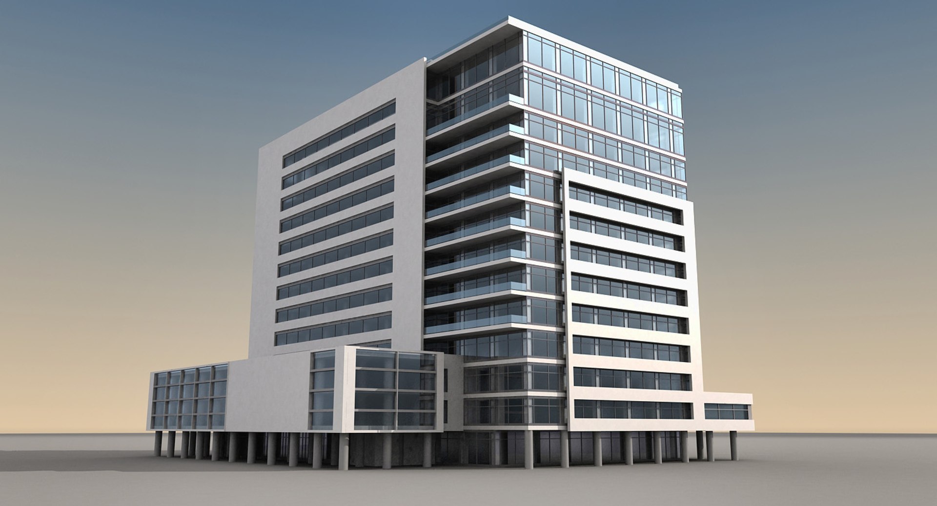 modern building 3d model