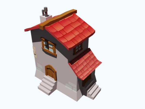 free cartoon house 3d model