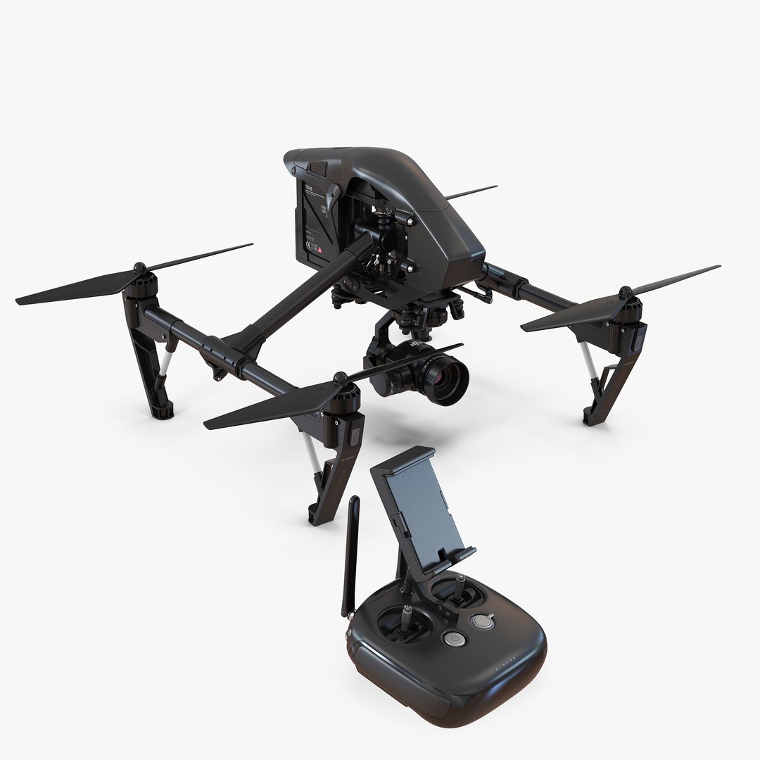 DJI Inspire 1 Quadcopter Black Edition Set 3D model preview