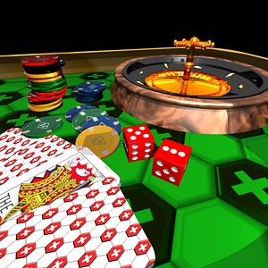 swift poker table 3d model