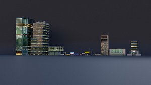 3D Combo City Decoration Pack model