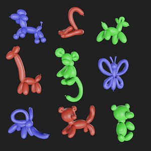 Balloon Animals 3D Models for Download | TurboSquid
