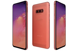 Samsung Galaxy S10e Flamingo Pink Low Poly model