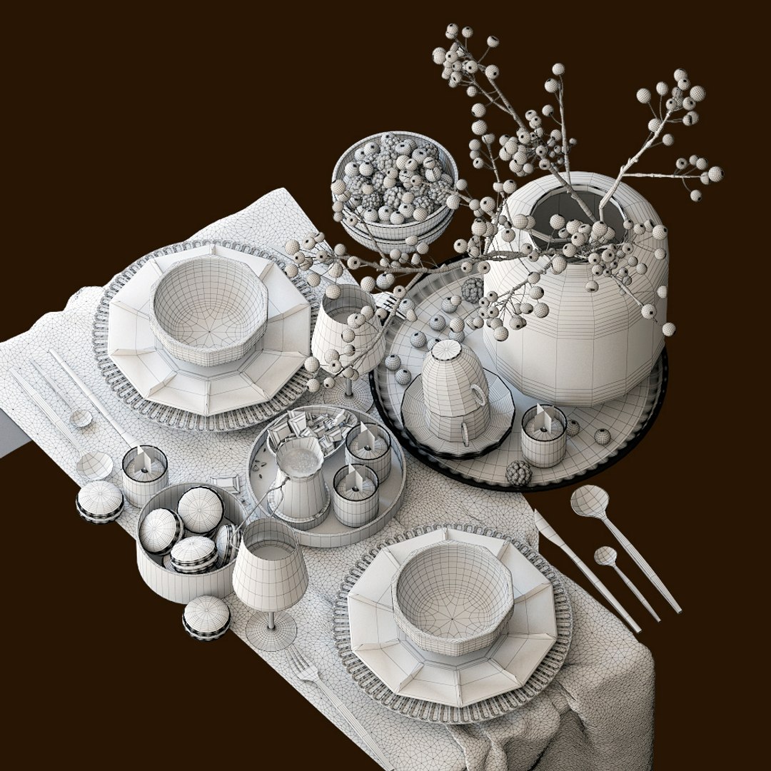 Table Setting 3D Model - TurboSquid 1691518