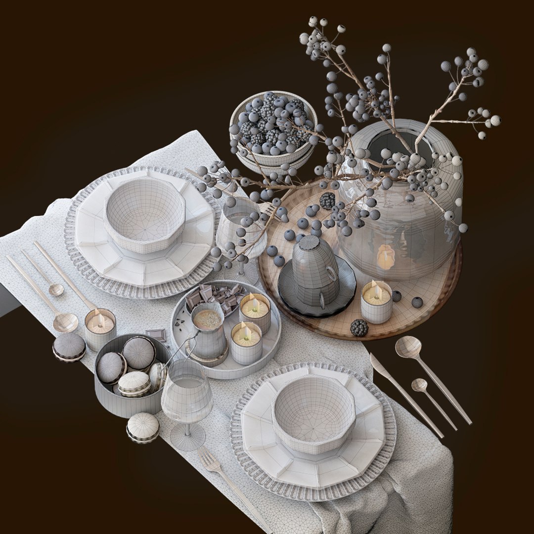 Table Setting 3D Model - TurboSquid 1691518