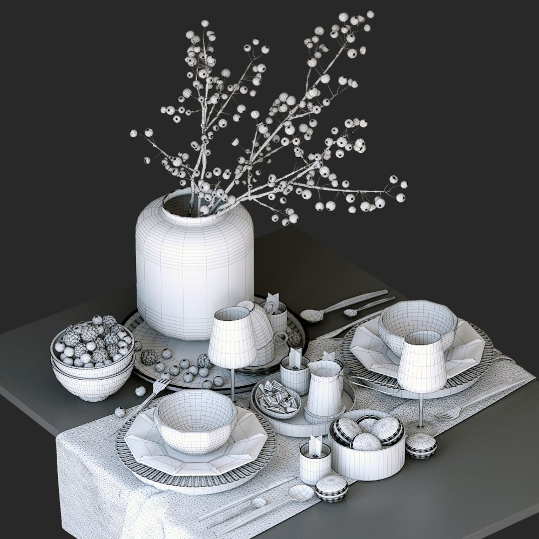 Table Setting 3D Model - TurboSquid 1691518
