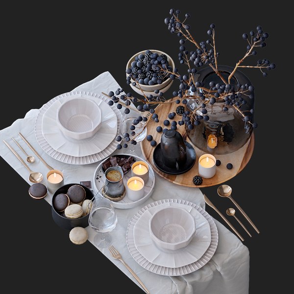 modelo 3d Ajuste de la tabla con bayas - TurboSquid 1691518