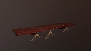 3D old shelf model