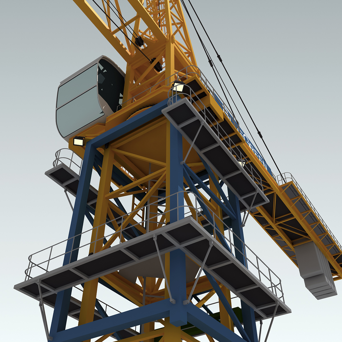 3d model tower crane