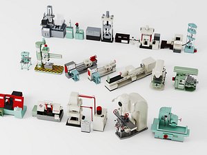 Industrial Machine Tools and Metalworking Workshop Equipment 3D model