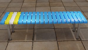 pool bench 3D model