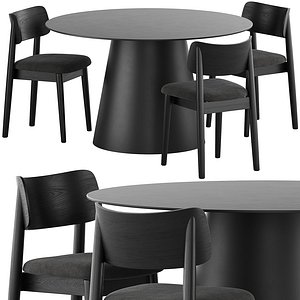 3D Circula Dining Table and Lalia Dining Chair model