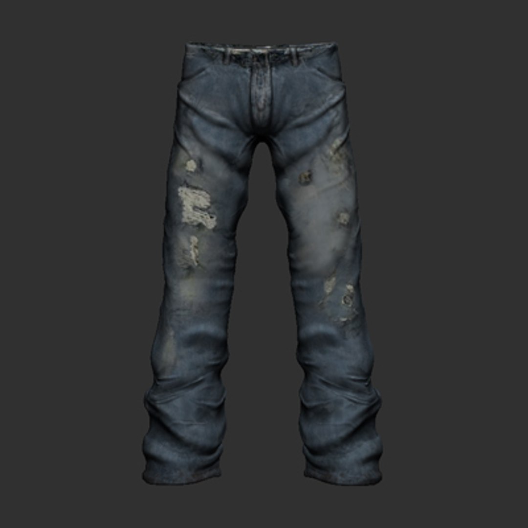 jeans pants 3d obj