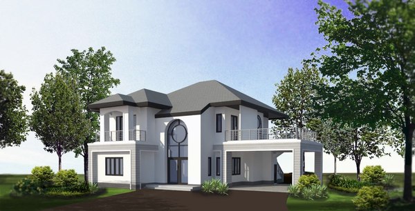 modern villa 3D