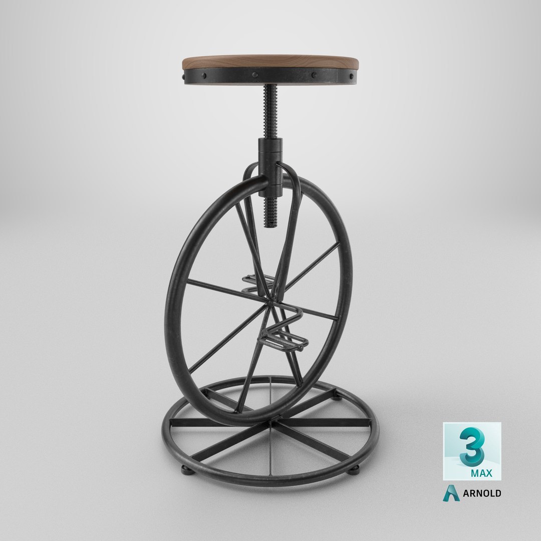3d 3ds Realistic Adjustable Height Industrial