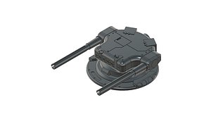 3D Sci-Fi Cannon - no texture