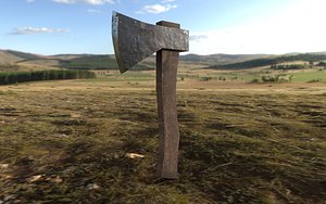 Realistic Low-Poly Survival Axe 3D model