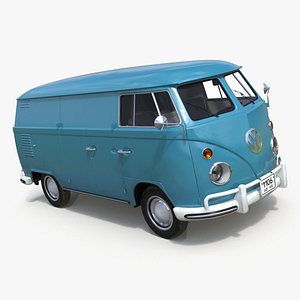 3D Vintage Volkswagen Type 2 Van