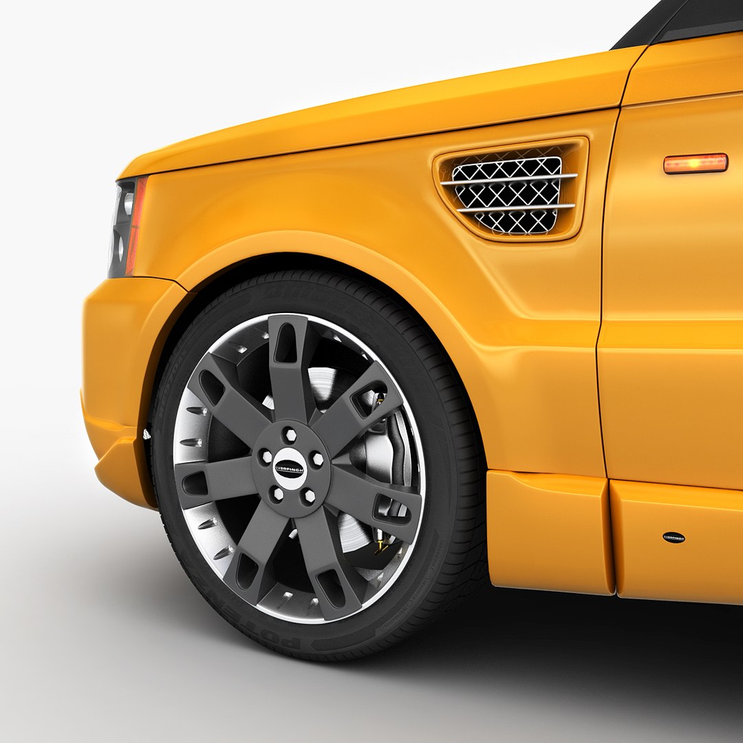 Realistic Range Rover Sport 3d Model
