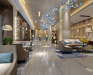 3D lobby interiors model