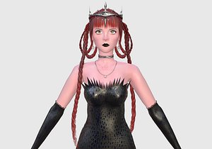 3D Stylized Queen Woman model