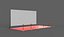 レッドカーペットと背景の3Dモデル