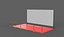 レッドカーペットと背景の3Dモデル