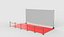 レッドカーペットと背景の3Dモデル