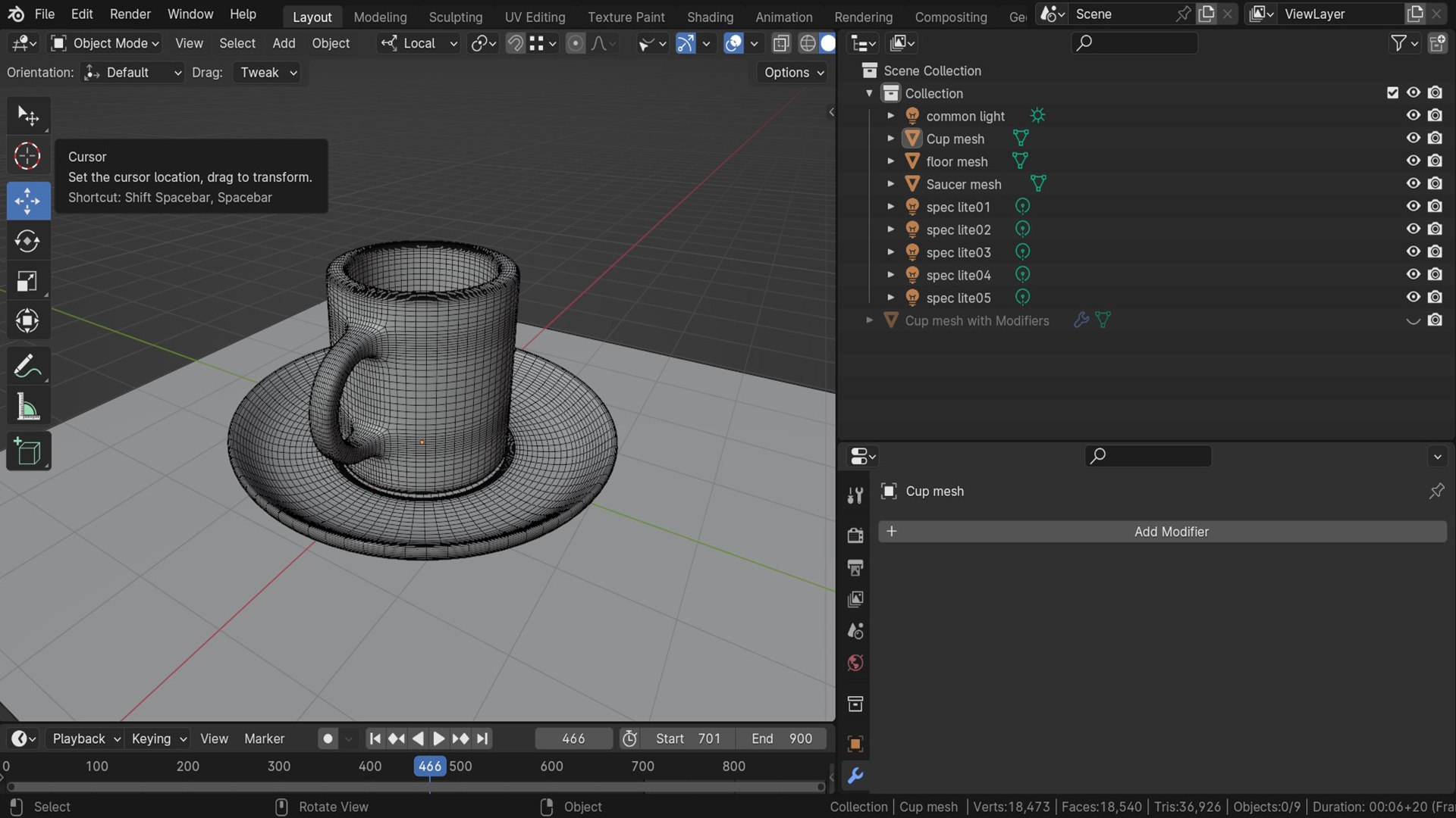 Tea Cup and Saucer model - TurboSquid 2175794