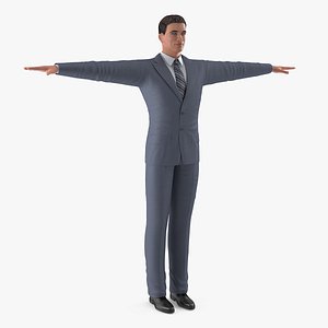 Man in Business Suit T-Pose