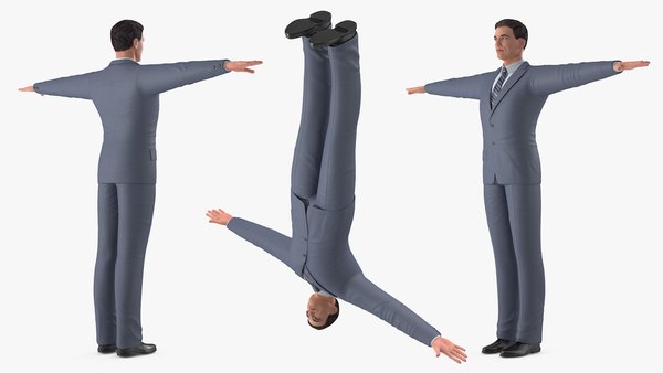 西装 T 型姿势的男人3D模型 - TurboSquid 1518255