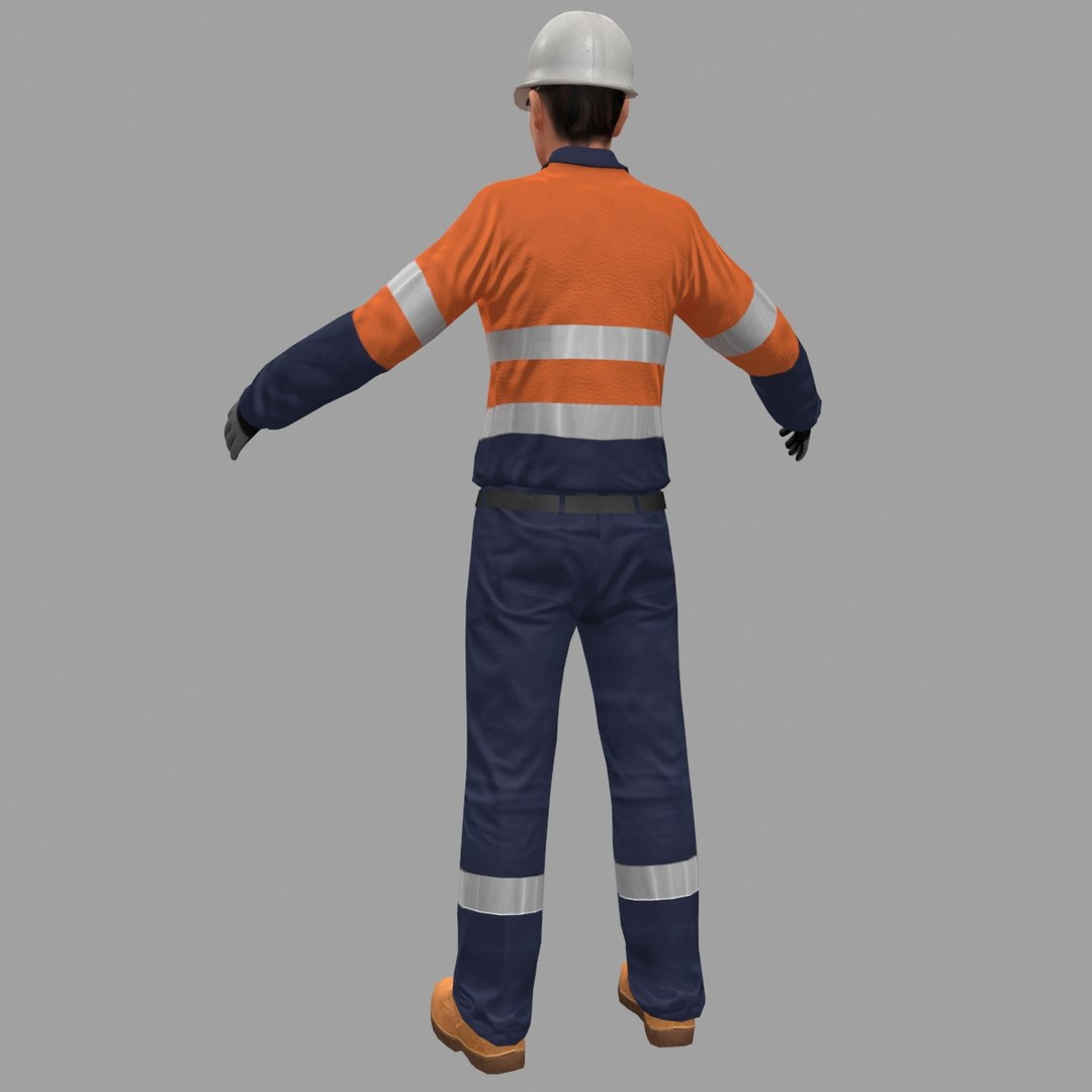 Female Miner Worker 3D Model - TurboSquid 1355839
