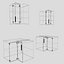 Kitchen furnitures down up corner 90 cm