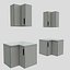 Kitchen furnitures down up corner 90 cm