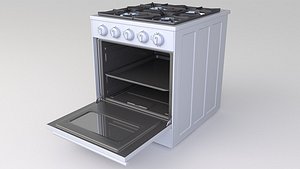 gas range cooker 3D