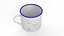 Caneca chinesa retrô de esmalte