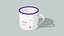 Caneca chinesa retrô de esmalte