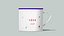 Caneca chinesa retrô de esmalte