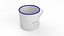 Caneca chinesa retrô de esmalte