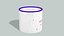 Caneca chinesa retrô de esmalte