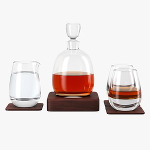 3D whisky set decanter model