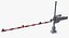 3D model railroad crossing gate road barrier