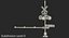 3D model railroad crossing gate road barrier