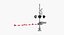 3D model railroad crossing gate road barrier