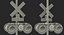 3D model railroad crossing gate road barrier